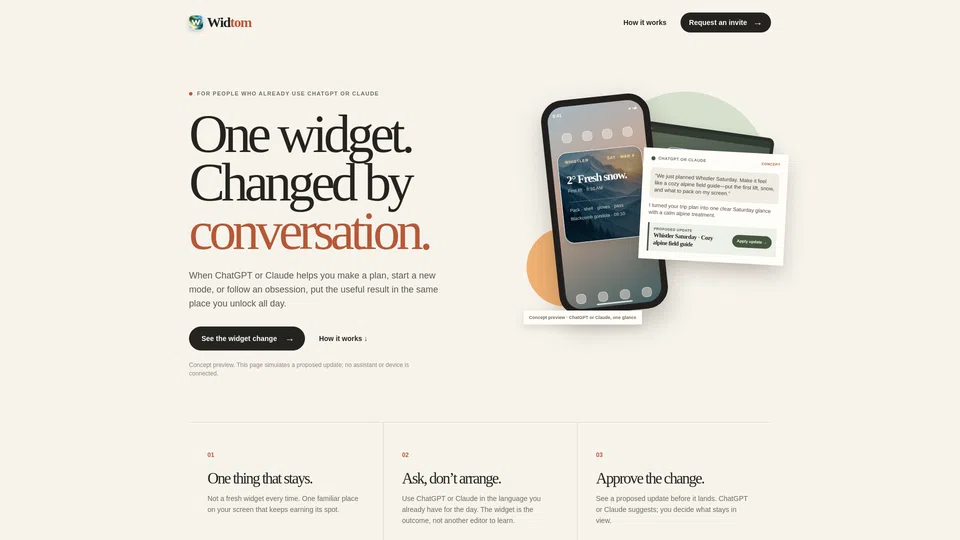 Homepage snapshot at launch