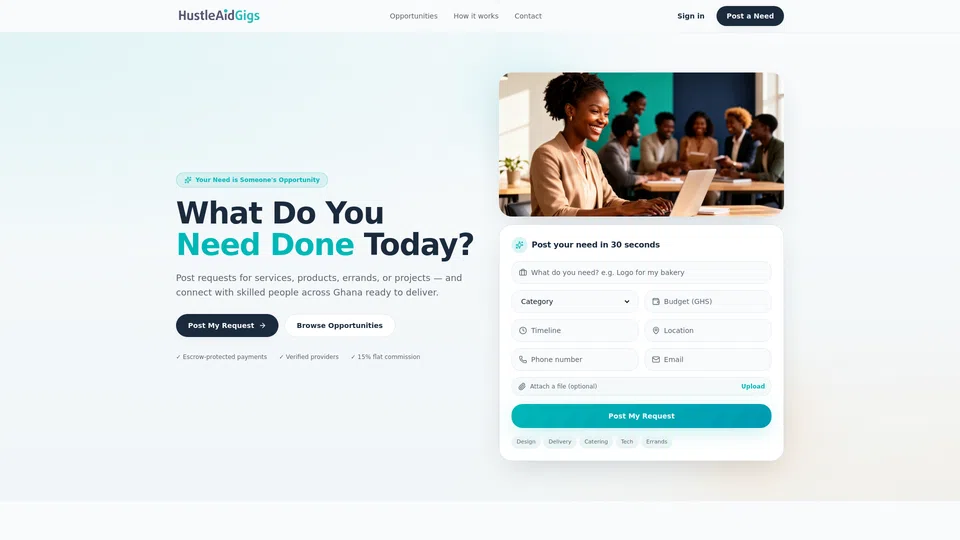 Homepage snapshot at launch