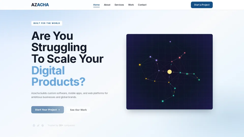 Homepage snapshot at launch