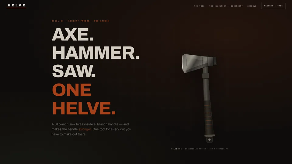 Homepage snapshot at launch