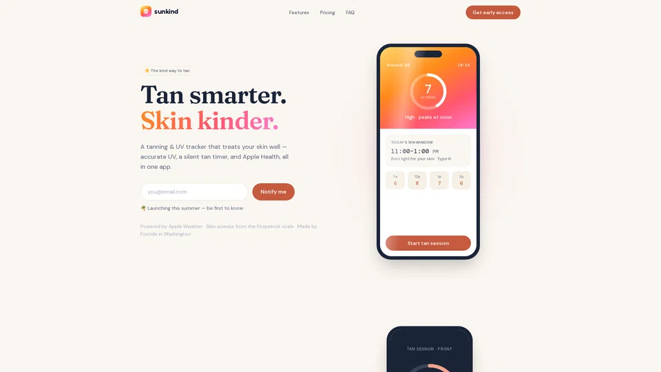 Homepage snapshot at launch