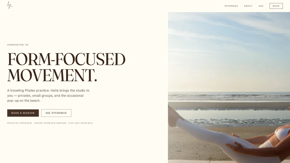 Homepage snapshot at launch