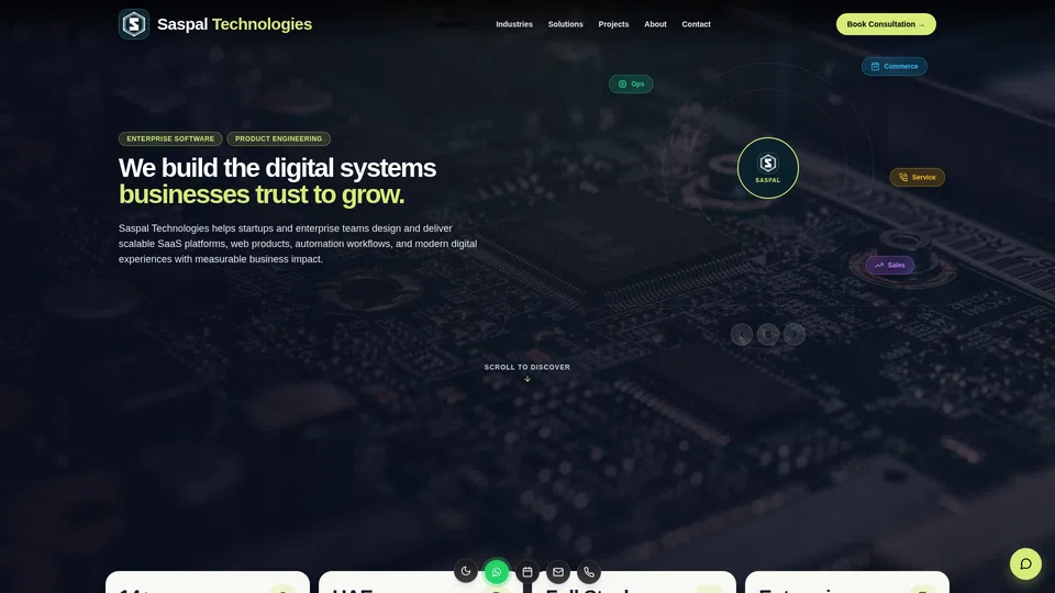 Homepage snapshot at launch