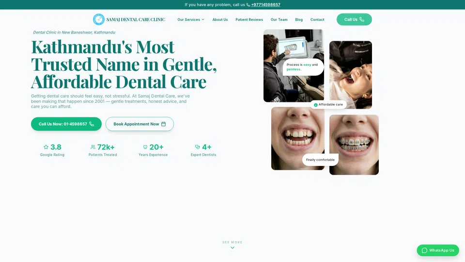 Homepage snapshot at launch