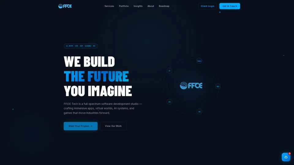 Homepage snapshot at launch