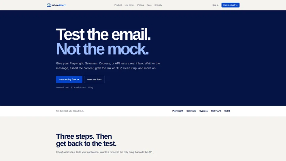 Homepage snapshot at launch