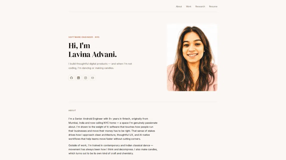 Homepage snapshot at launch