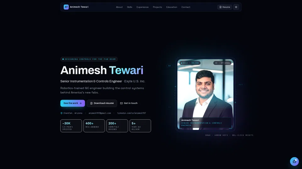 Homepage snapshot at launch