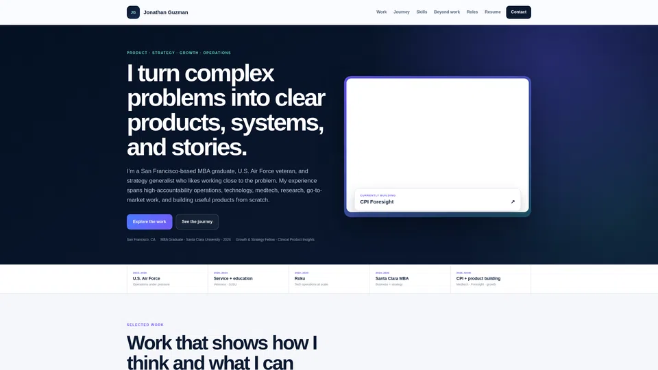 Homepage snapshot at launch