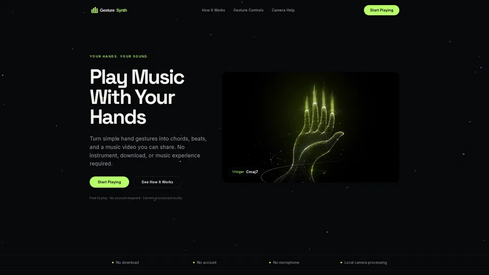 Homepage snapshot at launch