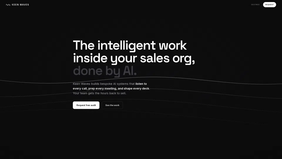 Homepage snapshot at launch