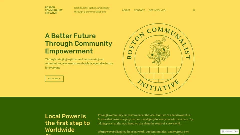 Homepage snapshot at launch