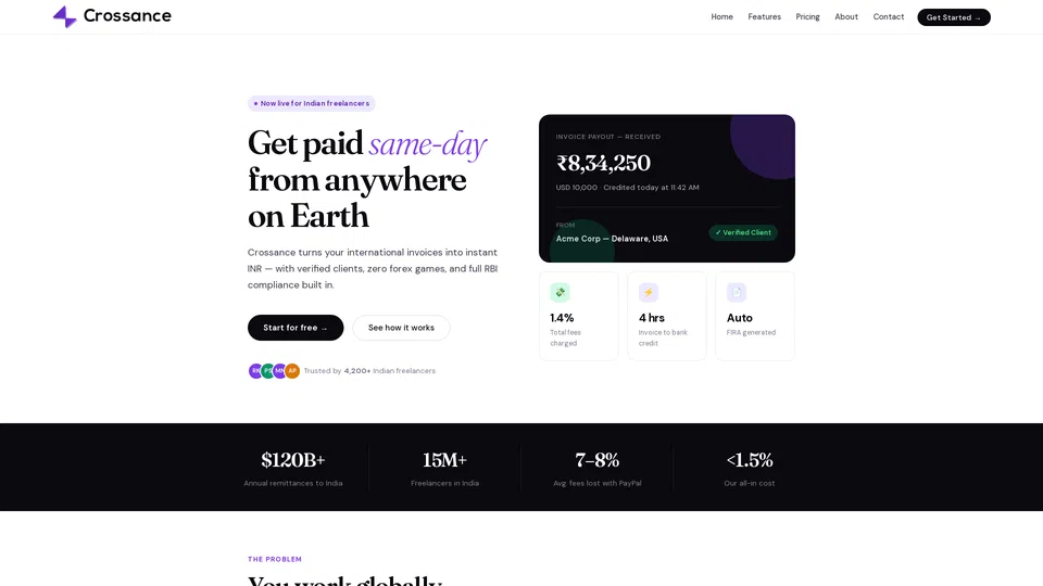 Homepage snapshot at launch