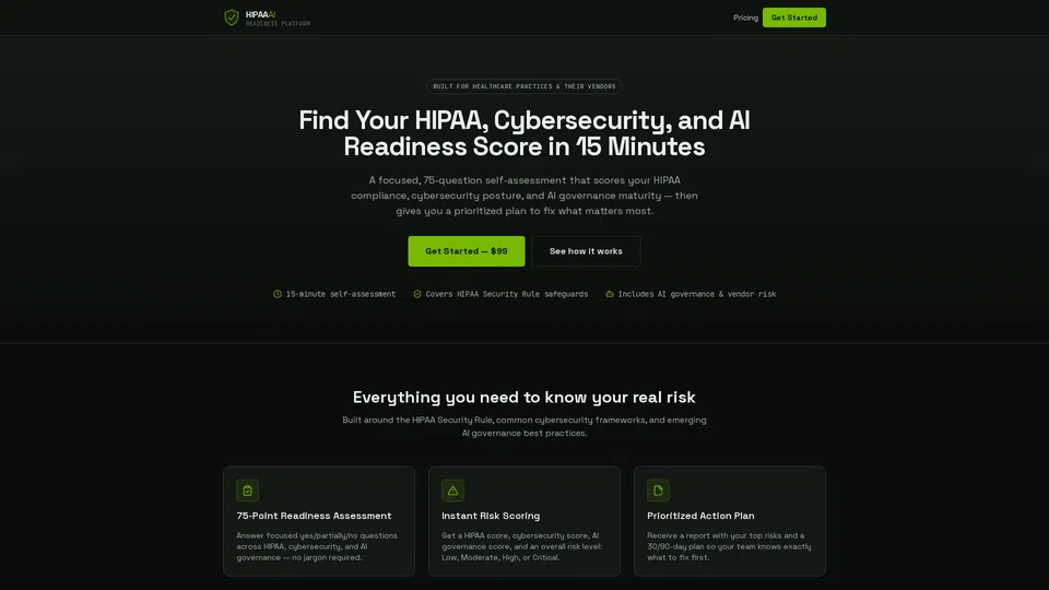 Homepage snapshot at launch