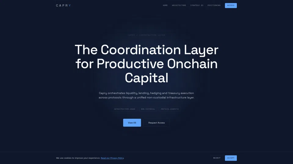 Homepage snapshot at launch