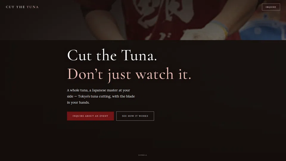 Homepage snapshot at launch