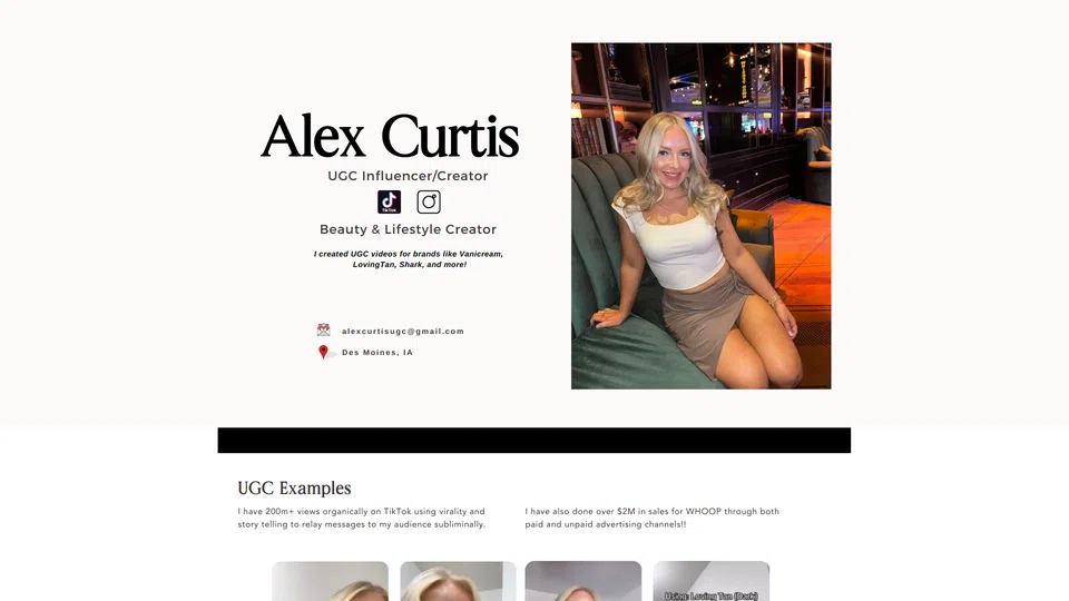 Homepage snapshot at launch
