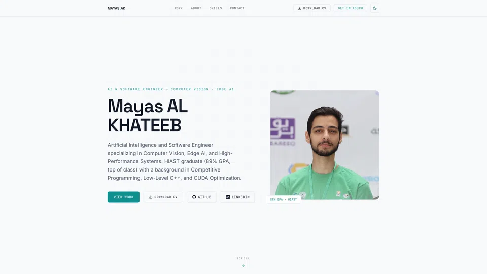 Homepage snapshot at launch
