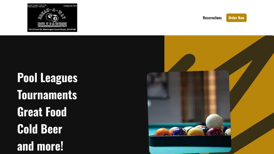 Homepage snapshot at launch