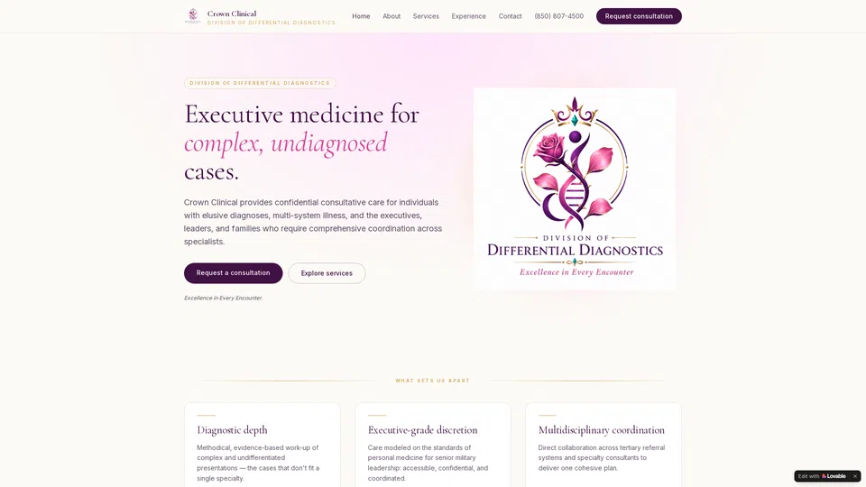Homepage snapshot at launch