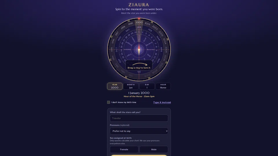 Homepage snapshot at launch