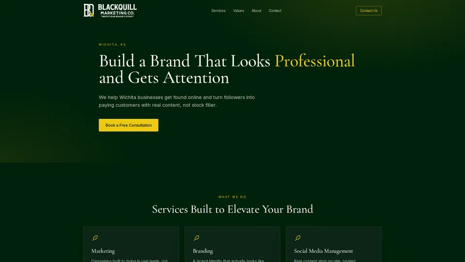 Homepage snapshot at launch