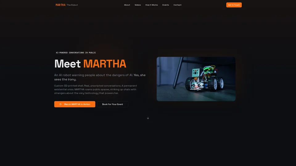 Homepage snapshot at launch
