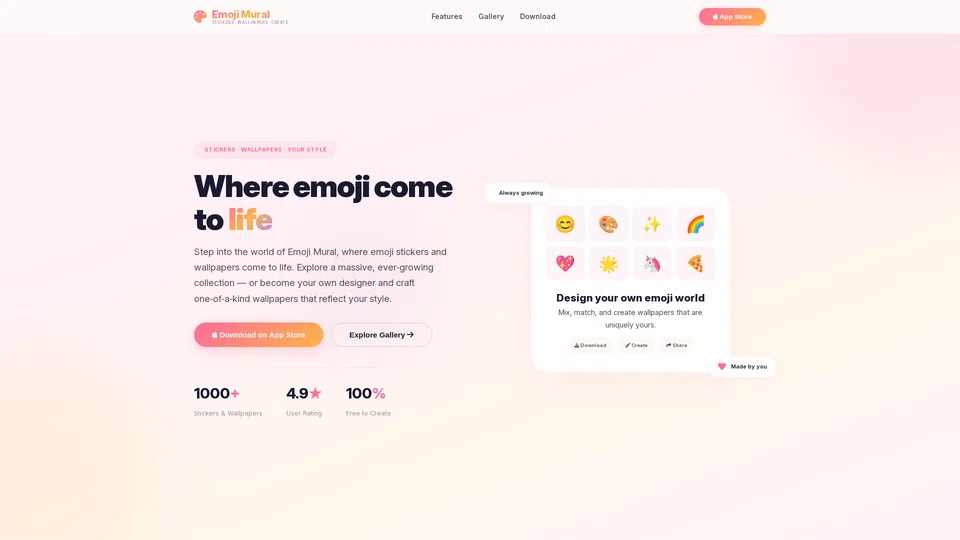 Homepage snapshot at launch