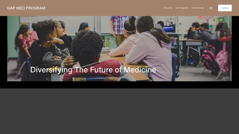 Homepage snapshot at launch