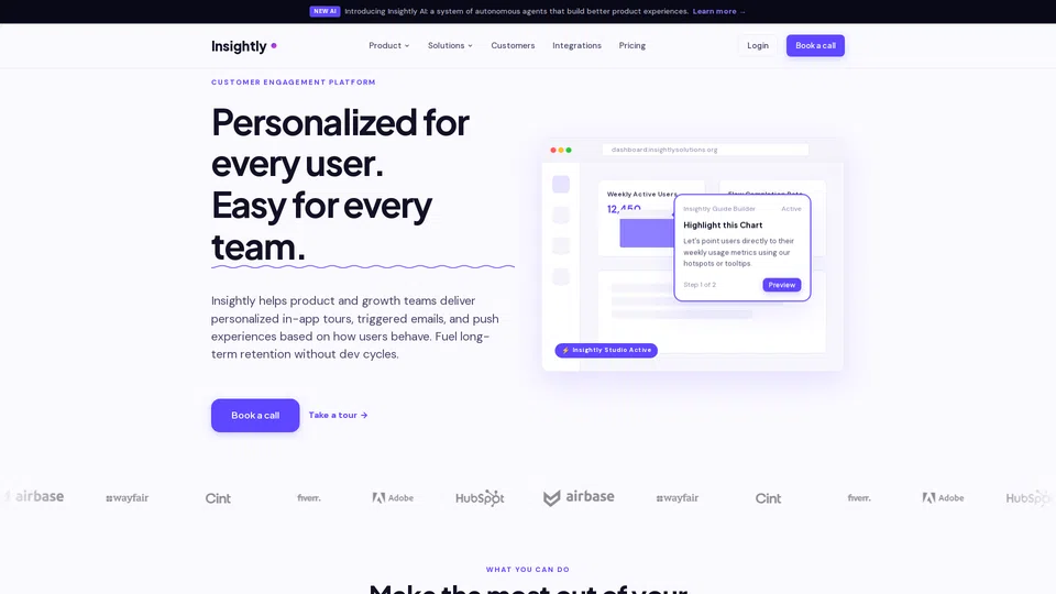 Homepage snapshot at launch