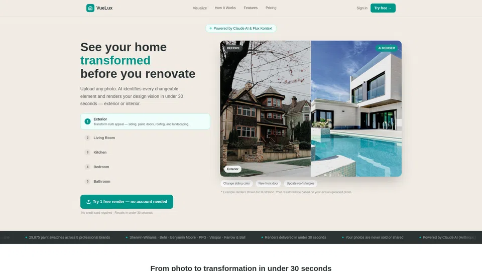Homepage snapshot at launch