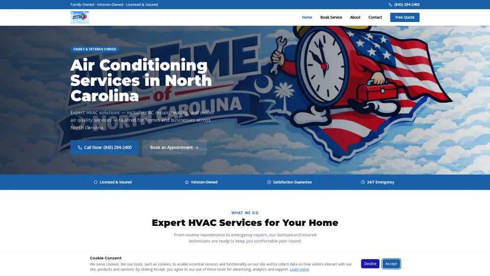 Homepage snapshot at launch