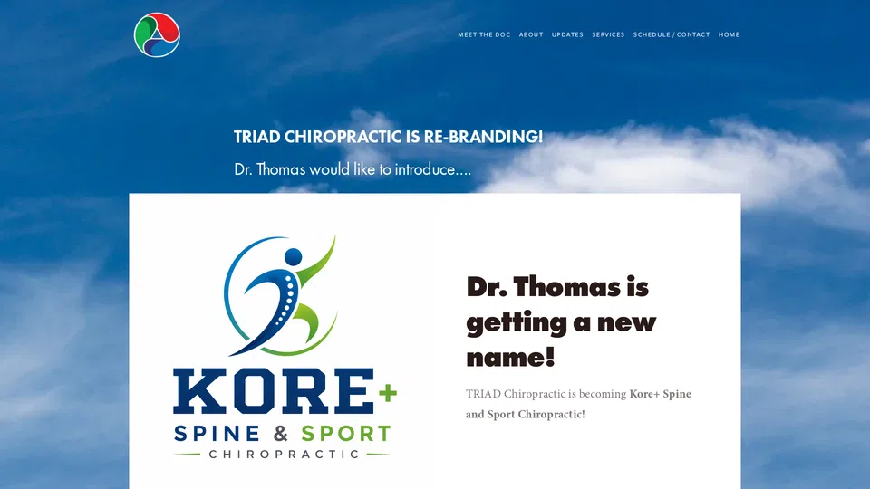 Homepage snapshot at launch