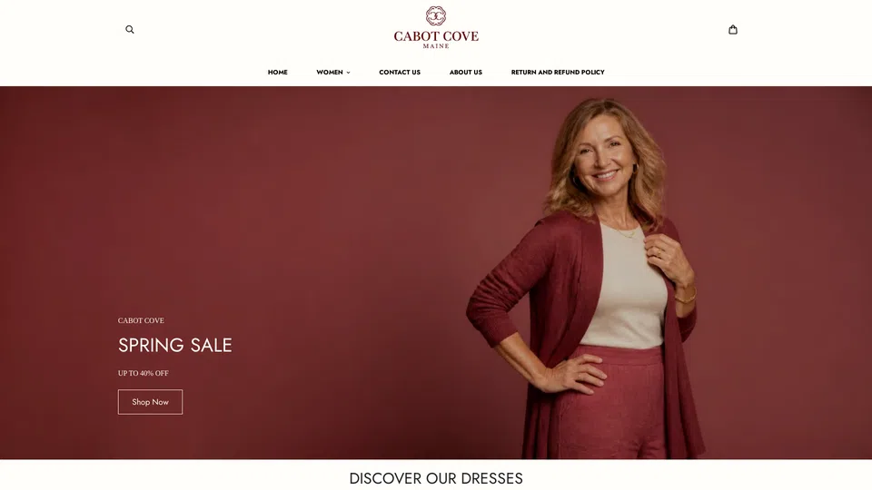 Homepage snapshot at launch