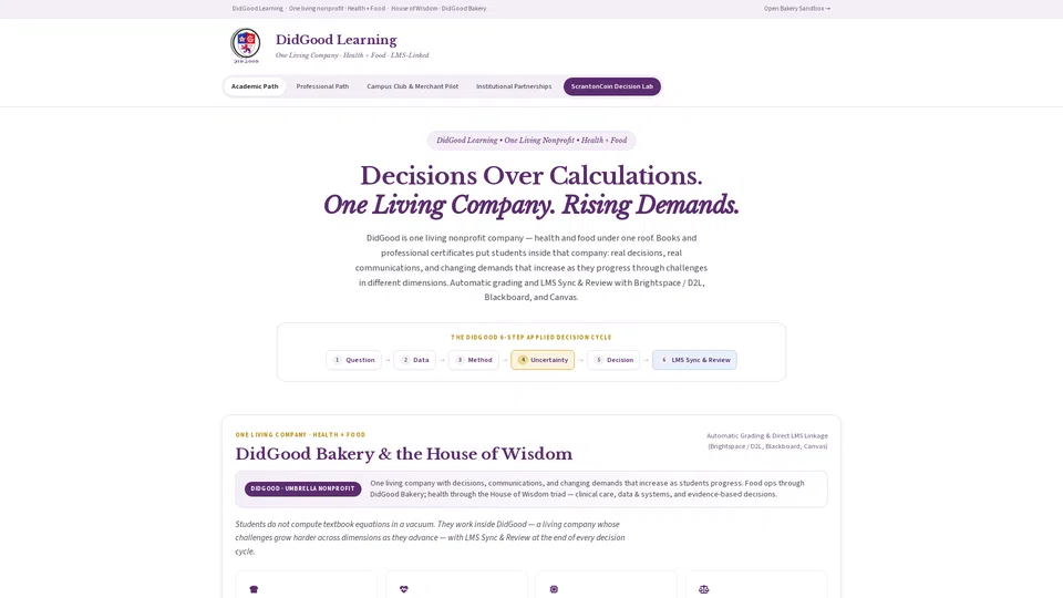 Homepage snapshot at launch