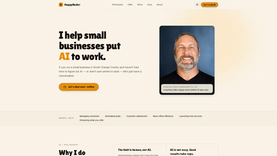 Homepage snapshot at launch