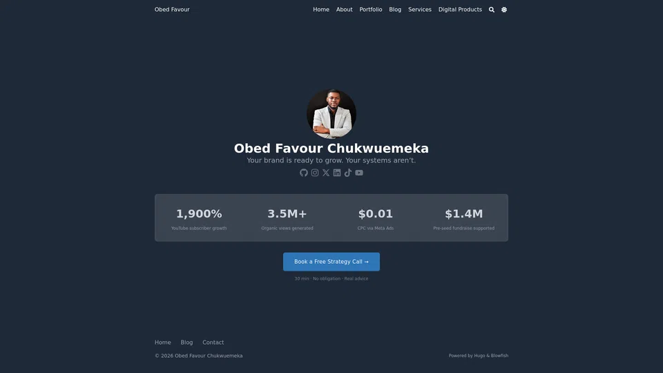 Homepage snapshot at launch