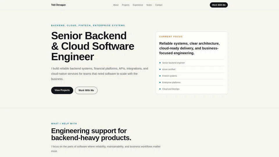 Homepage snapshot at launch