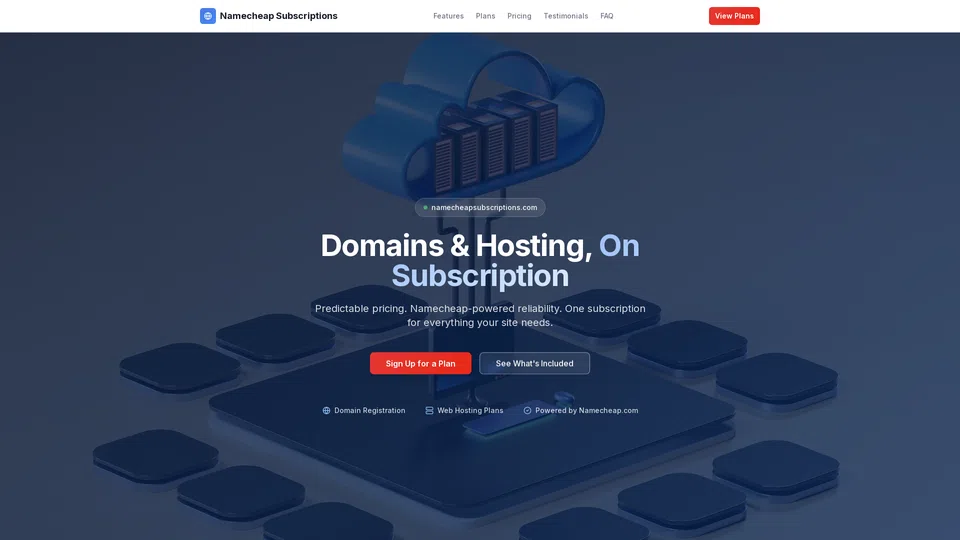 Homepage snapshot at launch