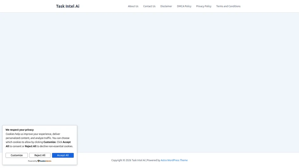 Homepage snapshot at launch