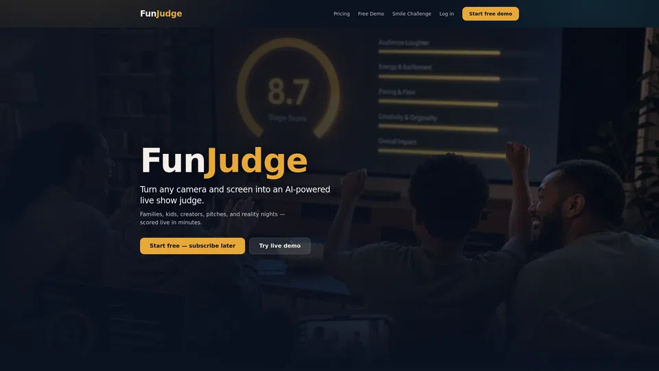 Homepage snapshot at launch