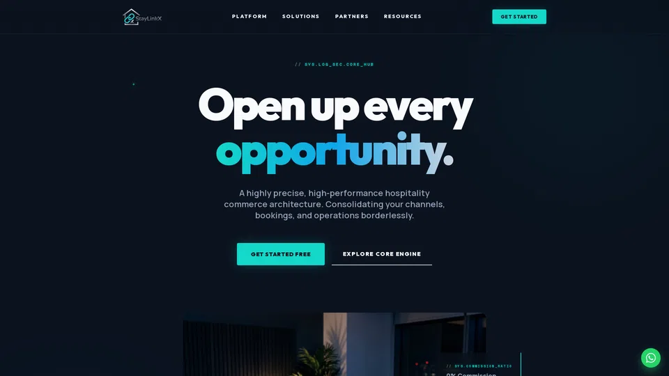 Homepage snapshot at launch
