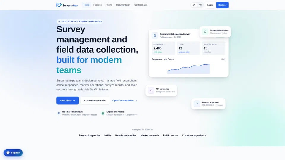 Homepage snapshot at launch