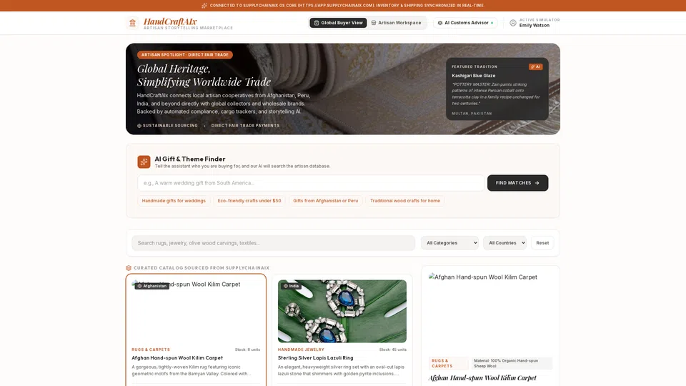 Homepage snapshot at launch