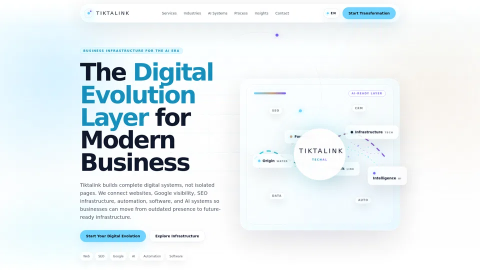 Homepage snapshot at launch