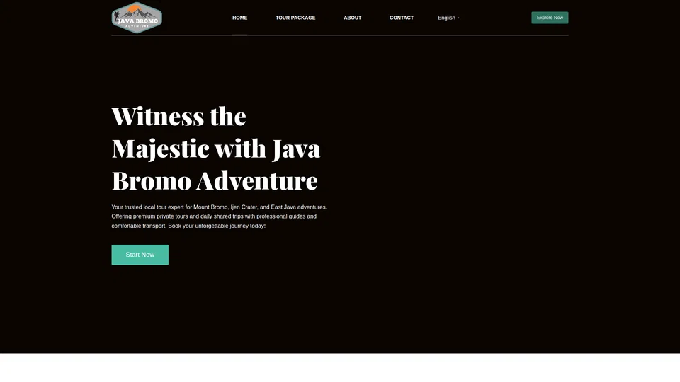 Homepage snapshot at launch