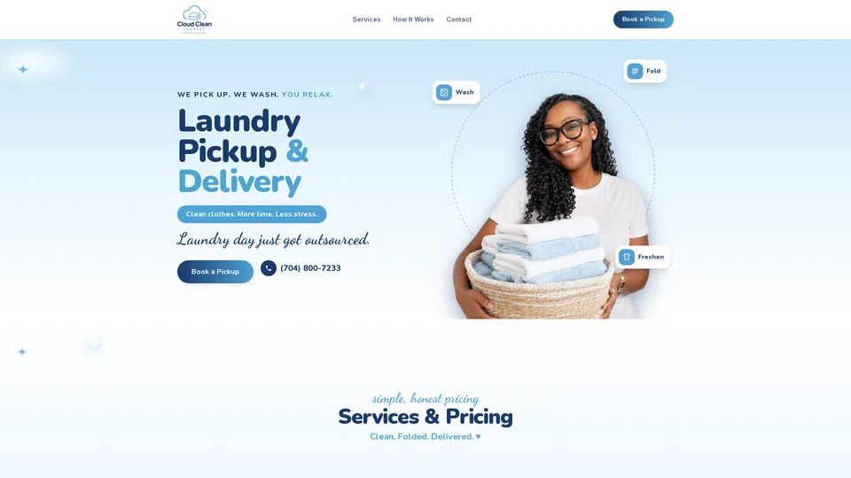 Homepage snapshot at launch