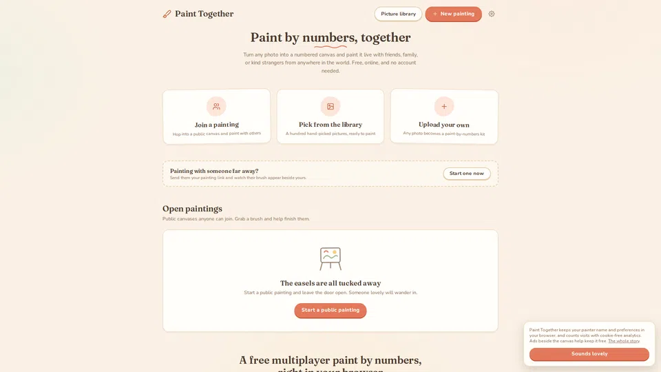 Homepage snapshot at launch