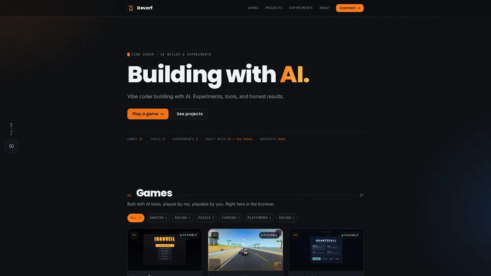 Homepage snapshot at launch