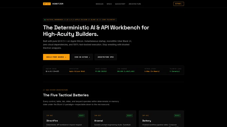 Homepage snapshot at launch